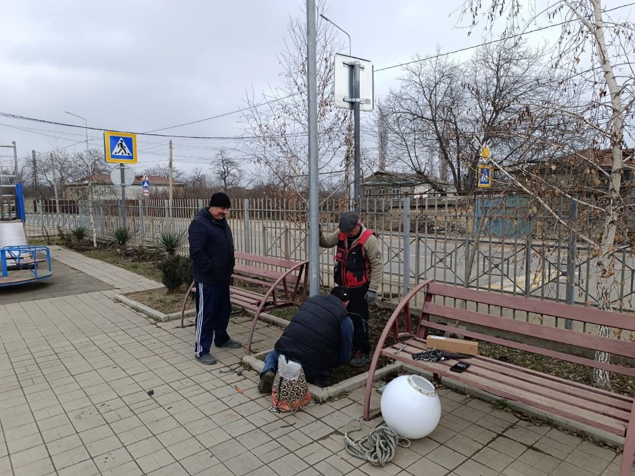 Замена светильников.