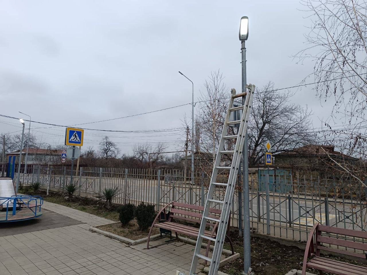 Установка приборов.